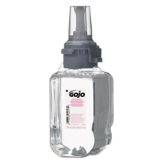 GOJO Clear and Mild Foam Handwash Refill, For ADX-7 Dispenser, Fragrance-Free, 700 mL, 4/Carton (871104)