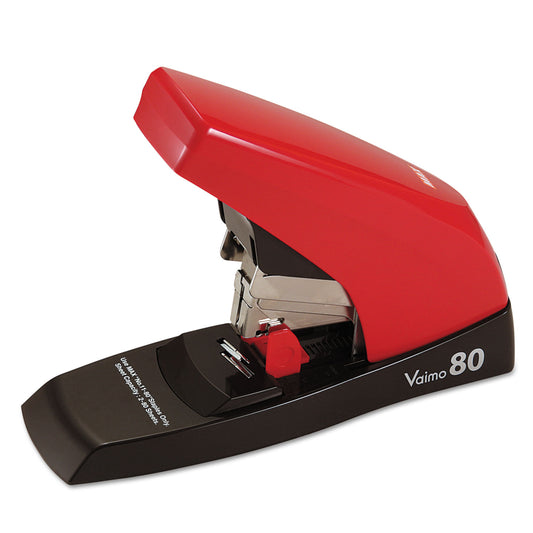 Max Vaimo 80 Stapler, 80-Sheet Capacity, Red/Brown (HD11UFL)