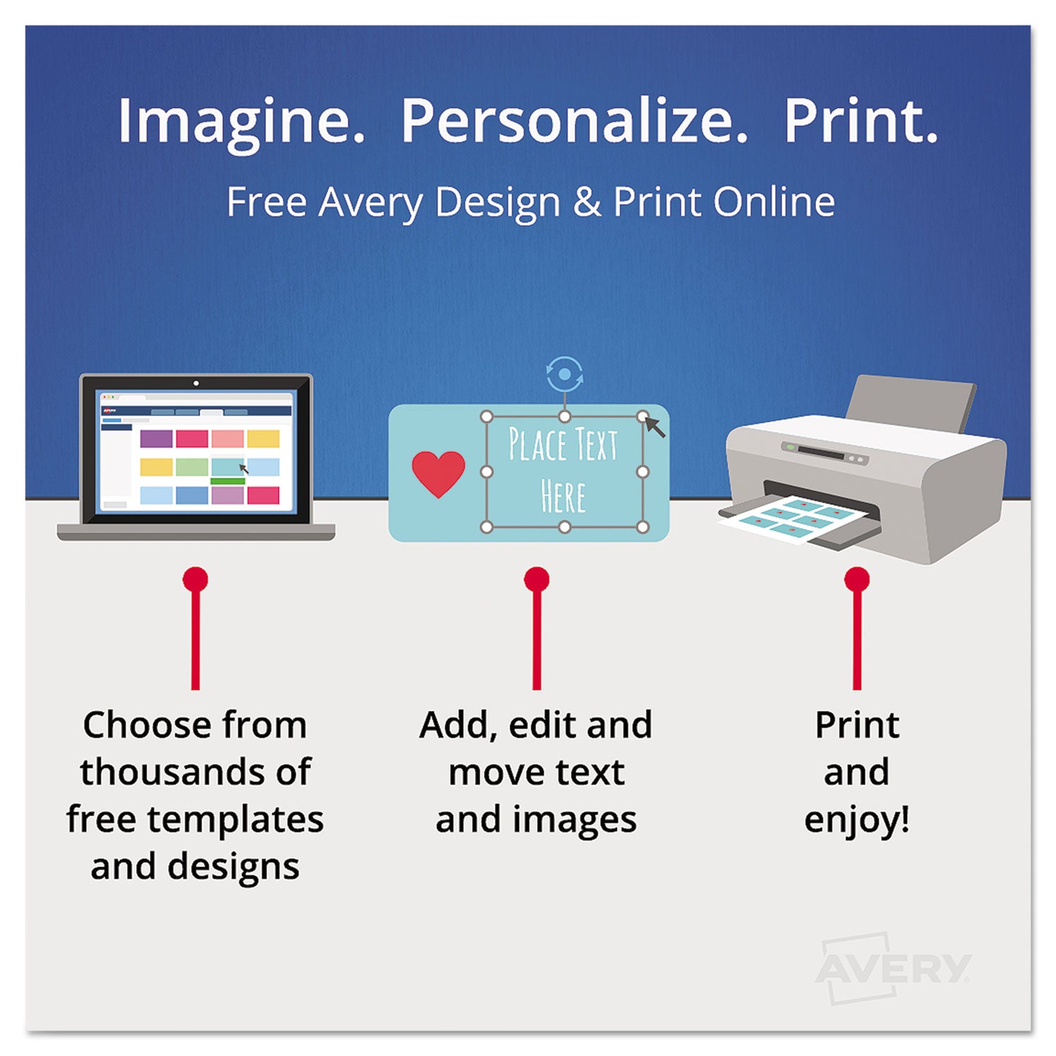 Avery Durable Permanent Multi-Surface ID Labels, Inkjet/Laser Printers, 0.75 x 1.75, White, 12/Sheet, 10 Sheets/Pack (61521)
