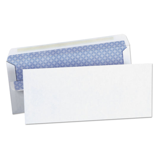 Universal Self-Seal Security Tint Business Envelope, #10, Square Flap, Self-Adhesive Closure, 4.13 x 9.5, White, 500/Box (36101)