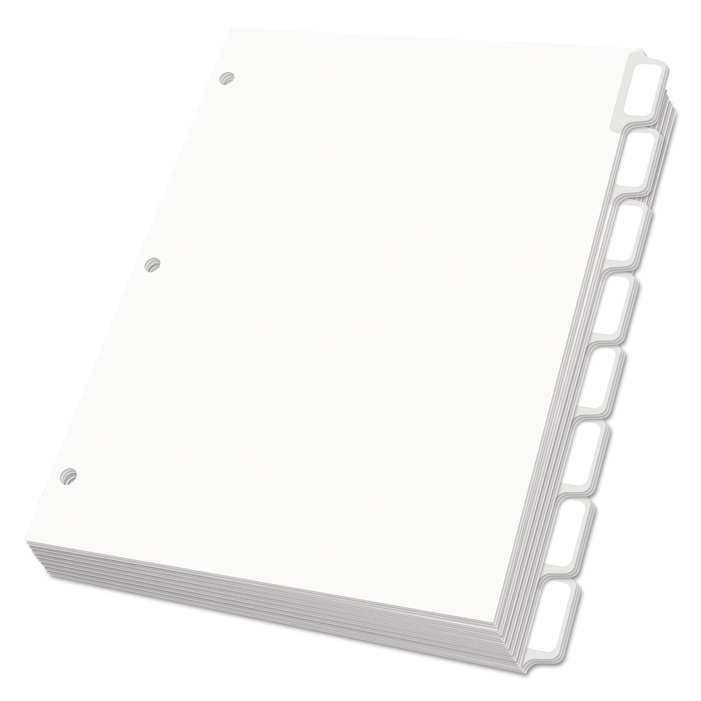 Oxford Custom Label Tab Dividers with Self-Adhesive Tab Labels, 8-Tab, 11 x 8.5, White, 25 Sets (11316)