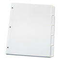 Oxford Custom Label Tab Dividers with Self-Adhesive Tab Labels, 5-Tab, 11 x 8.5, White, 25 Sets (11314)