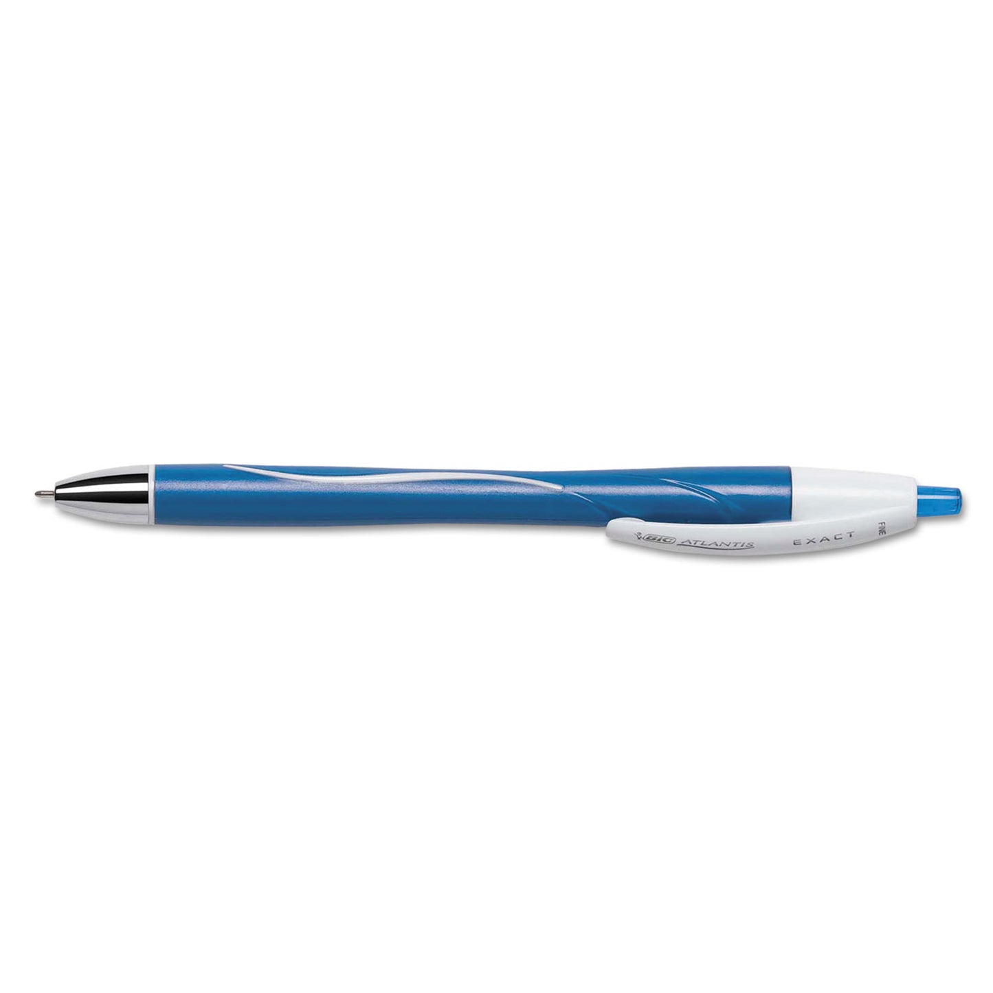 BIC GLIDE Exact Ballpoint Pen, Retractable, Fine 0.7 mm, Blue Ink, Blue Barrel, Dozen (VCGN11BE)