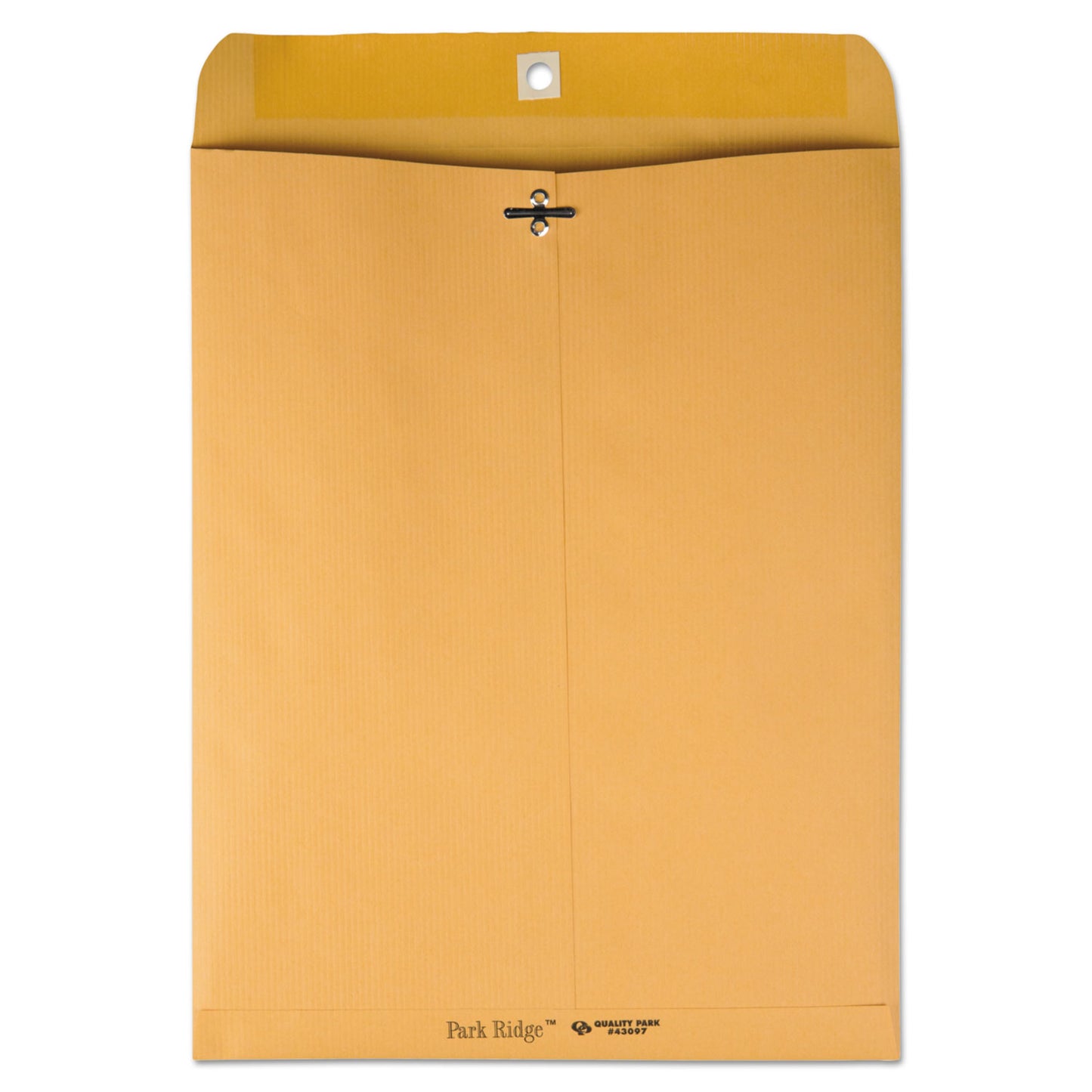 Quality Park Park Ridge Kraft Clasp Envelope, #97, Square Flap, Clasp/Gummed Closure, 10 x 13, Brown Kraft, 100/Box (43097)