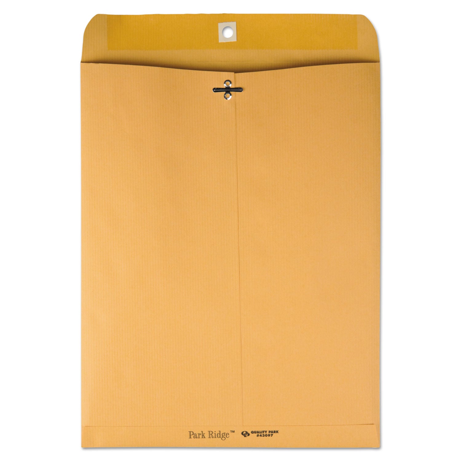 Quality Park Park Ridge Kraft Clasp Envelope, #97, Square Flap, Clasp/Gummed Closure, 10 x 13, Brown Kraft, 100/Box (43097)