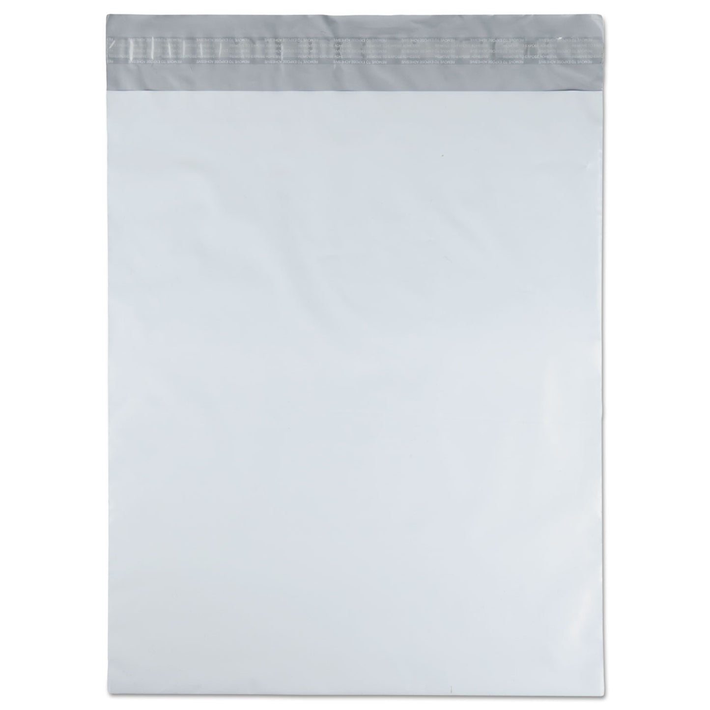 Quality Park Redi-Strip Poly Mailer, #5 1/2, Square Flap with Perforated Strip, Redi-Strip Adhesive Closure, 14 x 17, White, 100/Pack (46200)
