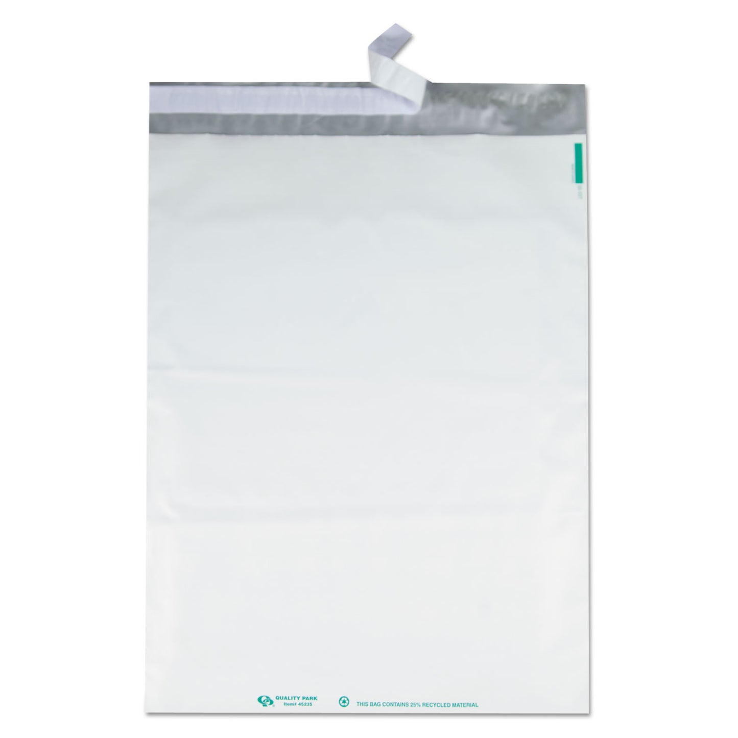 Quality Park Redi-Strip Poly Mailer, #6, Square Flap, Redi-Strip Adhesive Closure, 14 x 19, White, 100/Pack (45235)