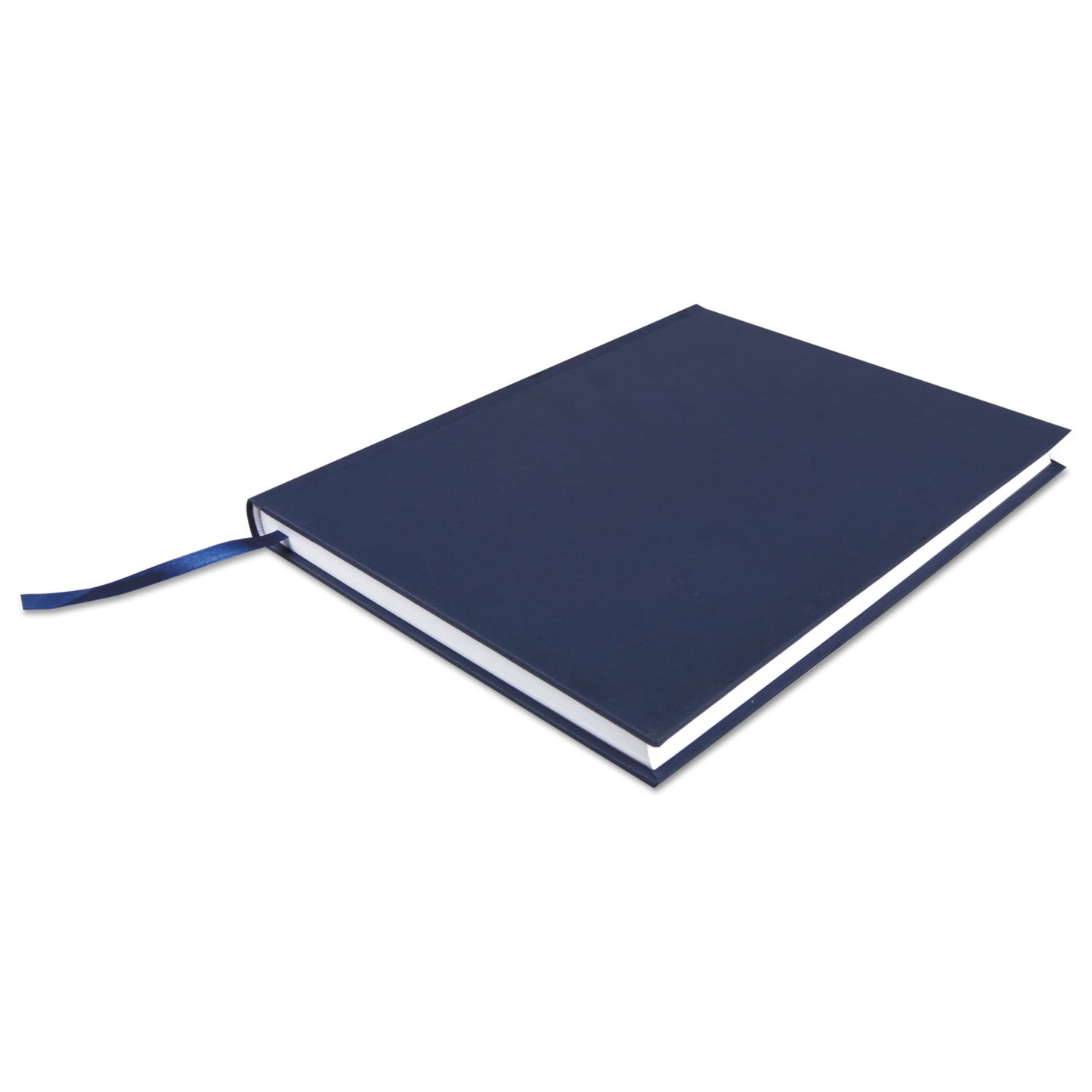 Universal Casebound Hardcover Notebook, 1-Subject, Wide/Legal Rule, Dark Blue Cover, (150) 10.25 x 7.63 Sheets (66352)