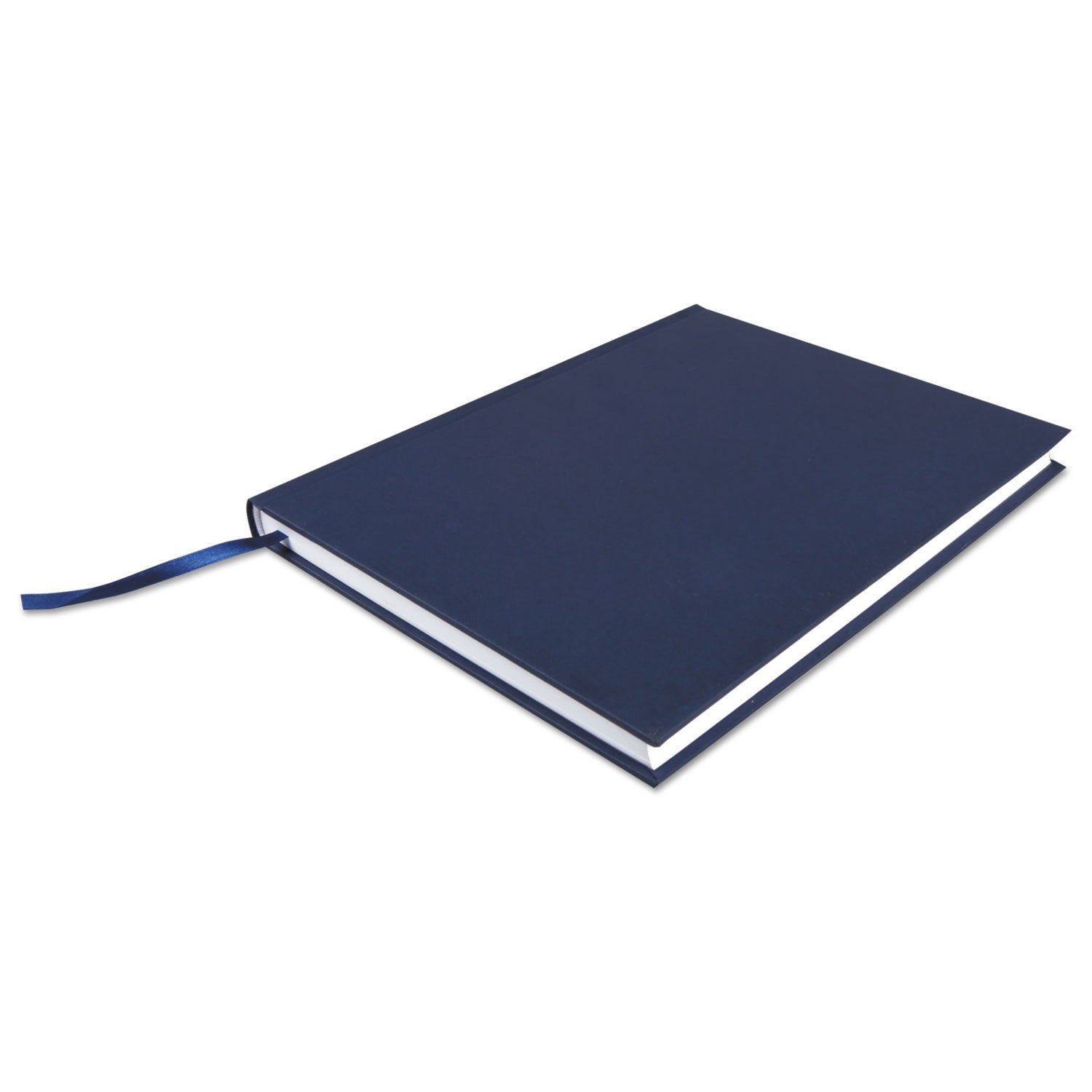 Universal Casebound Hardcover Notebook, 1-Subject, Wide/Legal Rule, Dark Blue Cover, (150) 10.25 x 7.63 Sheets (66352)