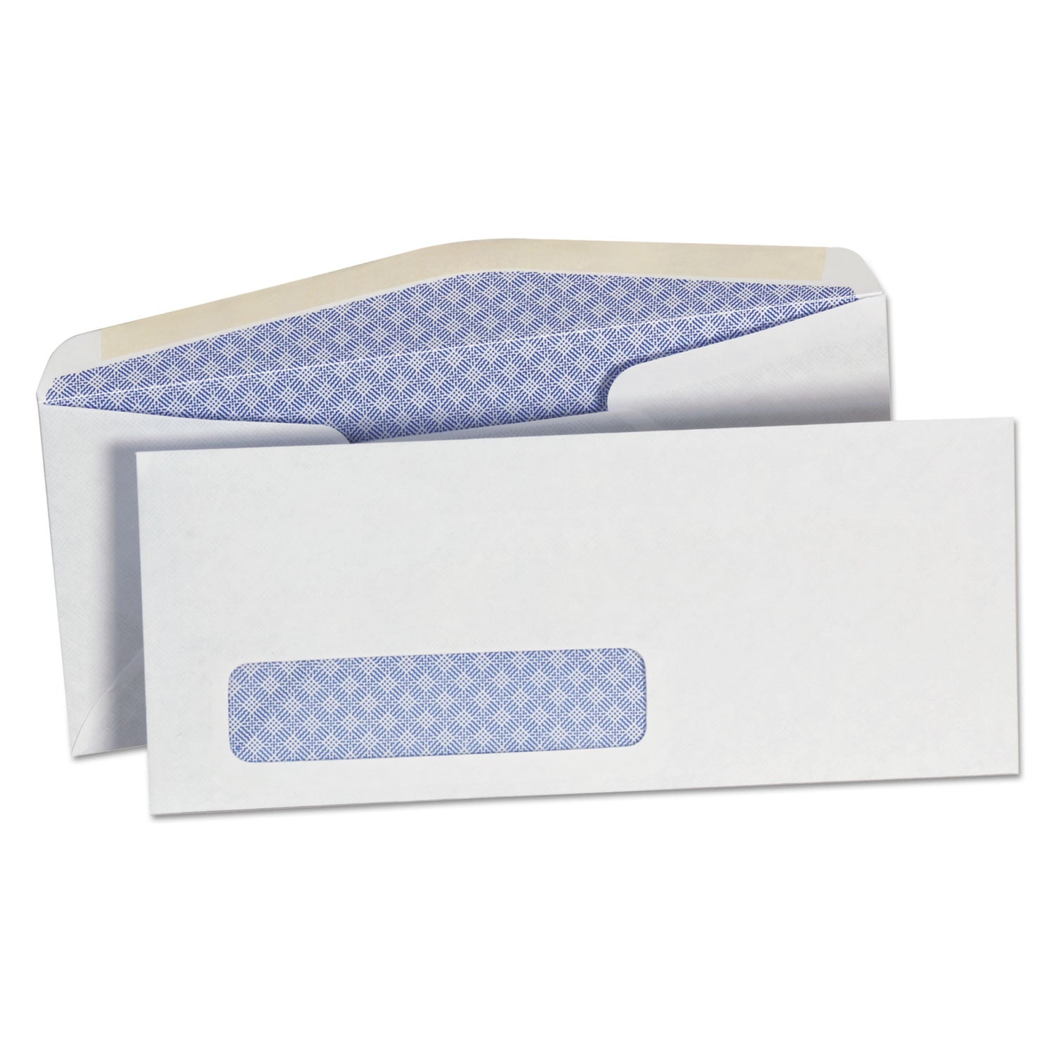 Office Impressions #10 Trade Size Security Tint Envelope, Commercial Flap, Gummed Closure, 4.13 x 9.5, White, 500/Box (82291)