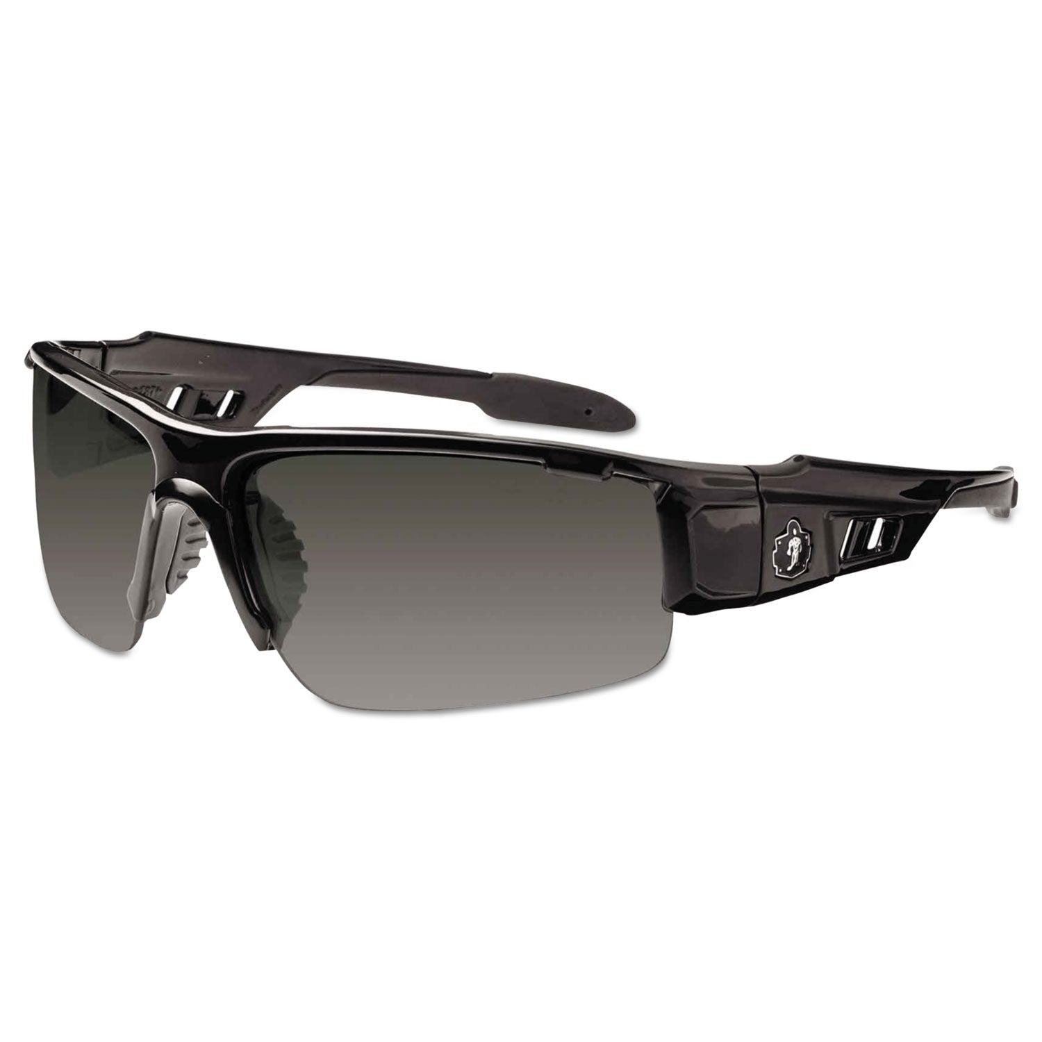 ergodyne Skullerz Dagr Safety Glasses, Black Frame/Smoke Lens, Nylon/Polycarb (52030)