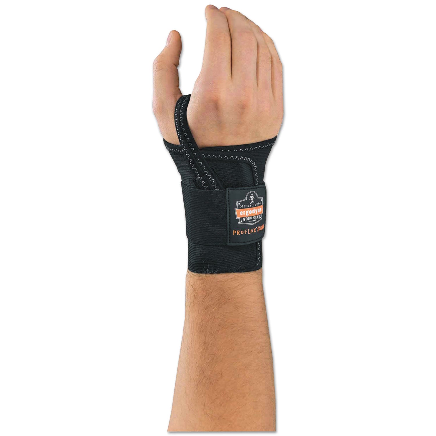 ergodyne ProFlex 4000 Wrist Support, Medium (6-7"), Fits Right-Hand, Black (70004)