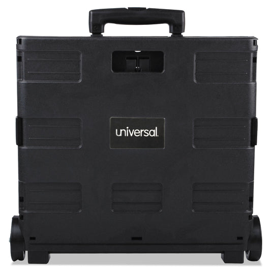 Universal Collapsible Mobile Storage Crate, Plastic, 18.25 x 15 x 18.25 to 39.37, Black (14110)