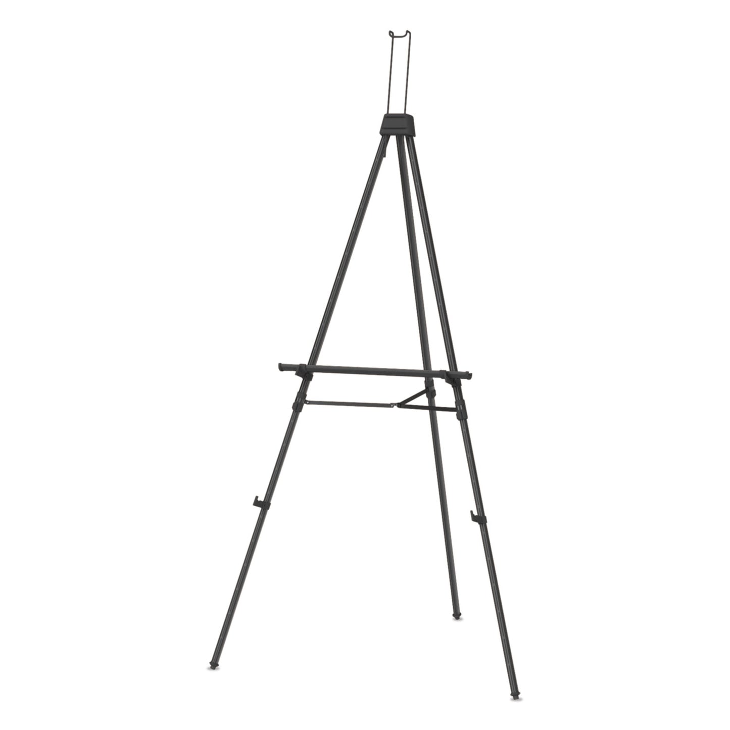 Quartet Aluminum Heavy-Duty Display Easel, 38" to 66" High, Aluminum, Black (56E)