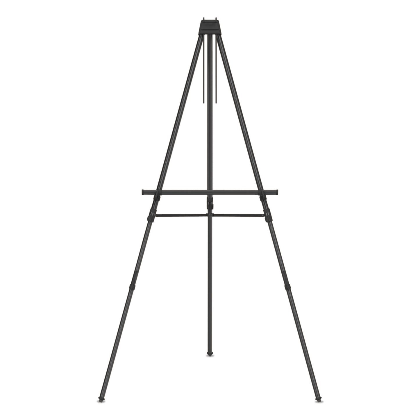 Quartet Aluminum Heavy-Duty Display Easel, 38" to 66" High, Aluminum, Black (56E)