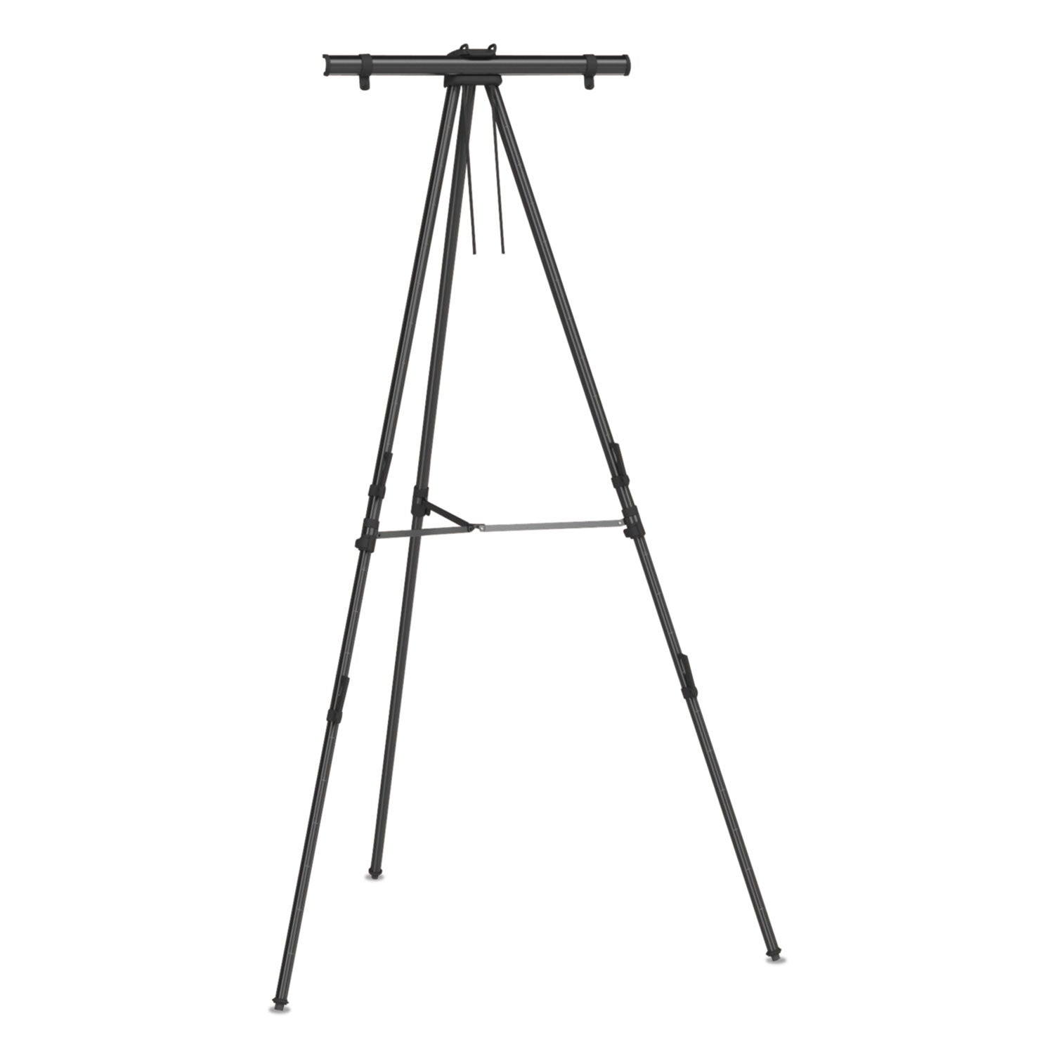 Quartet Aluminum Heavy-Duty Display Easel, 38" to 66" High, Aluminum, Black (56E)