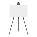 Quartet Aluminum Heavy-Duty Display Easel, 38" to 66" High, Aluminum, Black (56E)