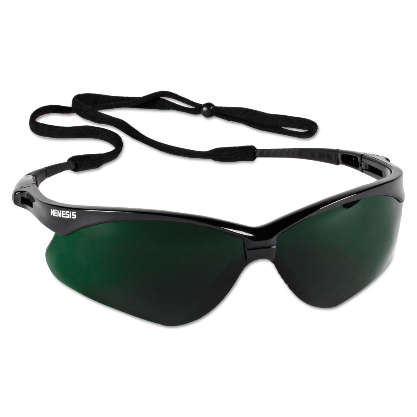 KleenGuard V30 Nemesis Safety Eyewear, Black Frame/IRUV 5 Lens, Nylon/Polycarb (25671)