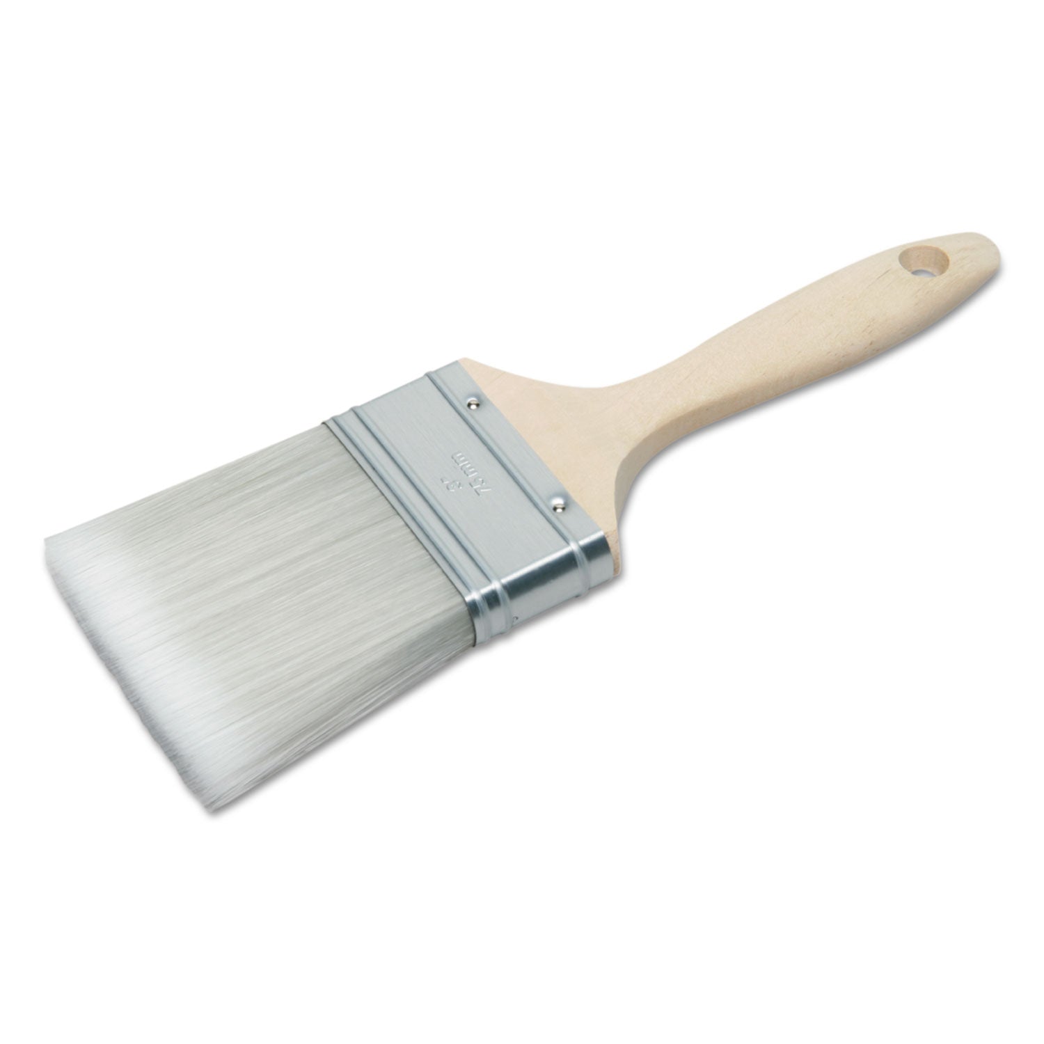 AbilityOne 8020015964245, SKILCRAFT Synthetic Filament Paint Brush, 0.56" Wide, Flat Profile, Hardwood Handle