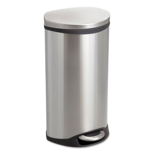 Safco Step-On Medical Receptacle, 7.5 gal, Steel, Stainless Steel (9902SS)