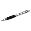 AbilityOne 7520014457226, SKILCRAFT Precision 305 Ballpoint Pen, Retractable, Medium 1 mm, Black Ink, Silver Barrel, Dozen