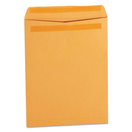 Universal Self-Stick Open End Catalog Envelope, #12 1/2, Square Flap, Self-Adhesive Closure, 9.5 x 12.5, Brown Kraft, 250/Box (35291)