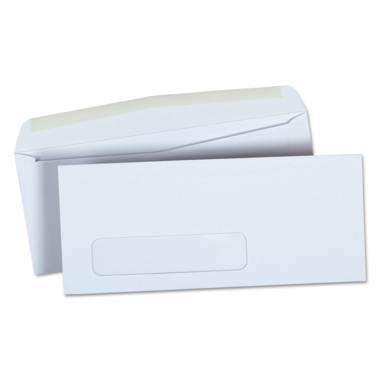 Universal Open-Side Business Envelope, 1 Window, #9, Square Flap, Gummed Closure, 3.88 x 8.88, White, 500/Box (35219)