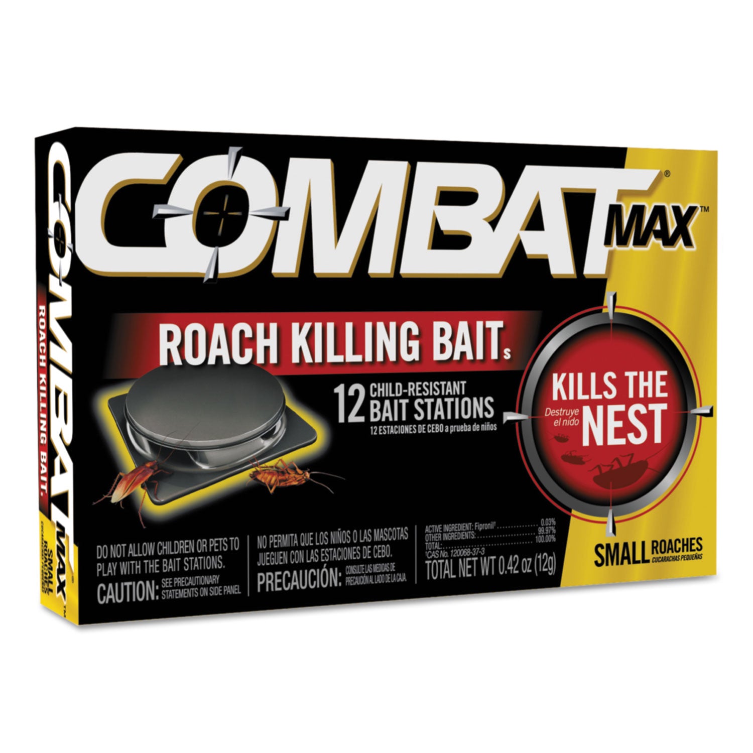 Combat Small Roach Bait, 12/Pack, 12 Packs/Carton (51910)