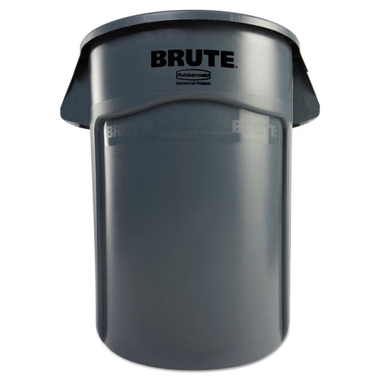 Rubbermaid Commercial Vented Round Brute Container, 44 gal, Plastic, Gray (264360GY)