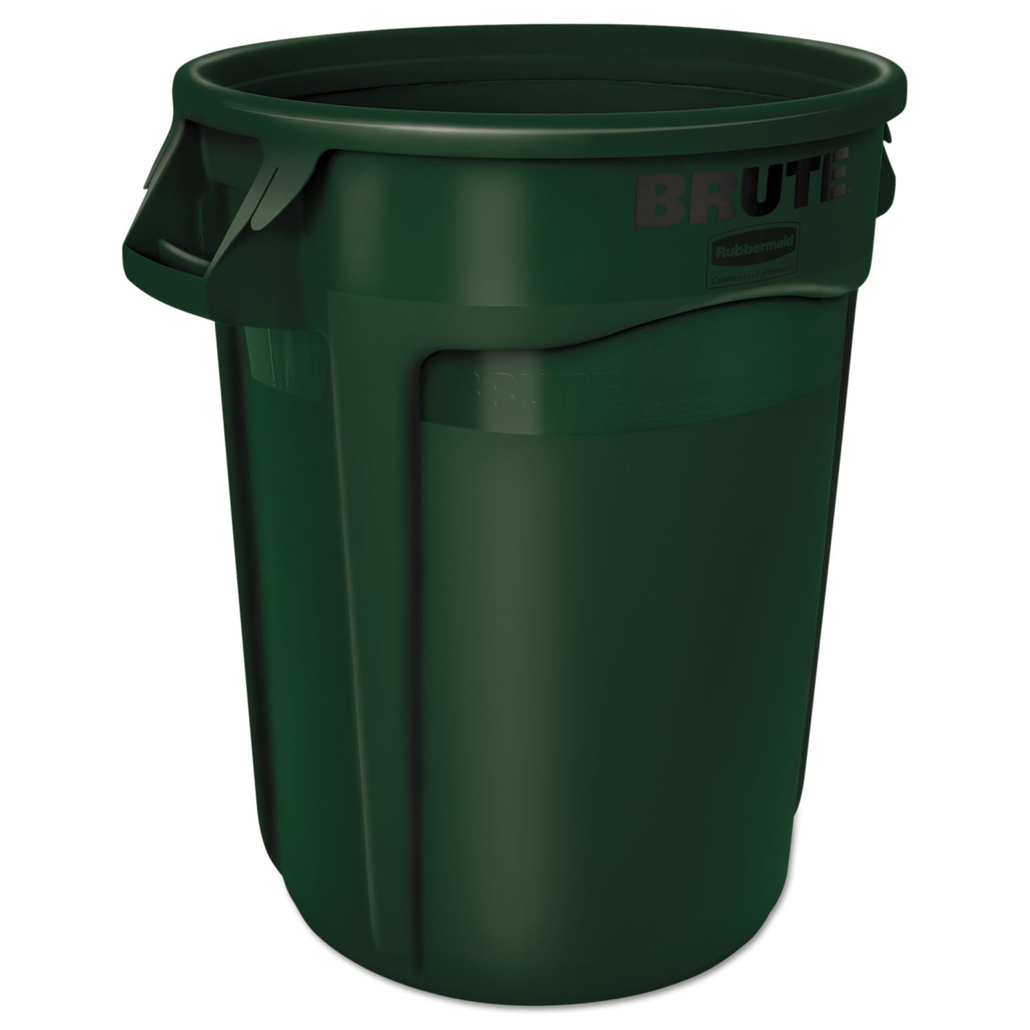 Rubbermaid Commercial Vented Round Brute Container, 32 gal, Plastic, Dark Green (2632DGR)