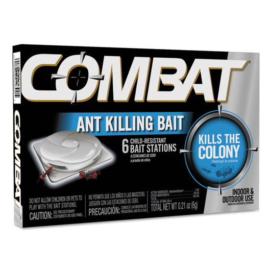 Combat Ant Killing System, Child-Resistant, Kills Queen and Colony, 6/Box, 12 Boxes/Carton (45901CT)