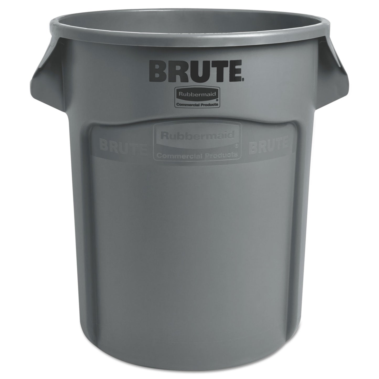 Rubbermaid Commercial Vented Round Brute Container, 20 gal, Plastic, Gray (262000GRA)