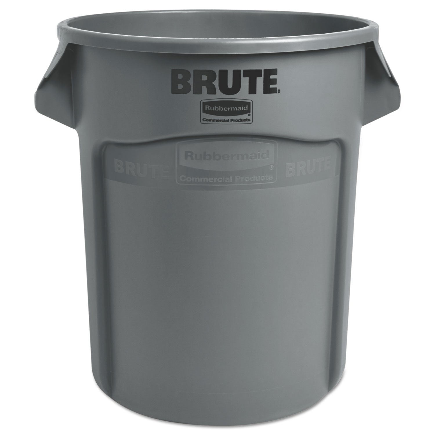 Rubbermaid Commercial Vented Round Brute Container, 20 gal, Plastic, Gray (262000GRA)