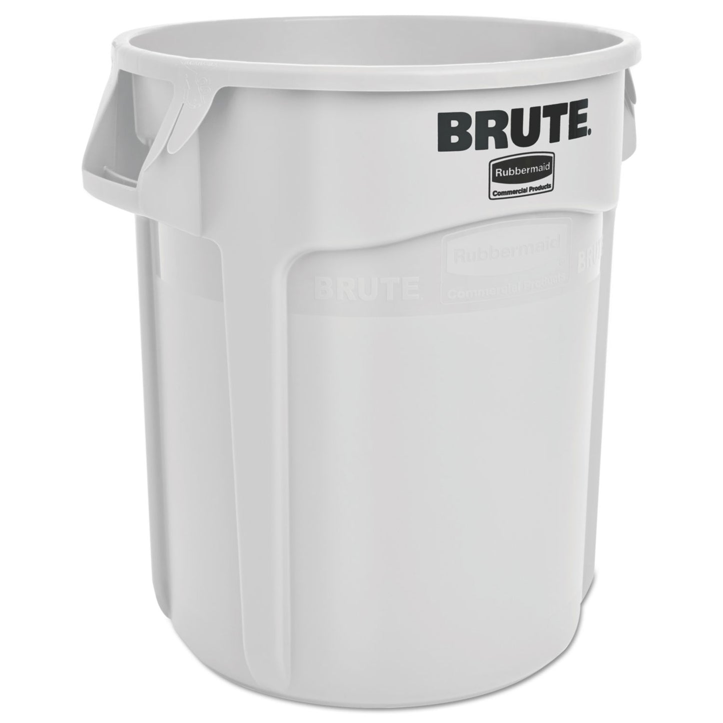 Rubbermaid Commercial Vented Round Brute Container, 20 gal, Plastic, White (2620WHI)