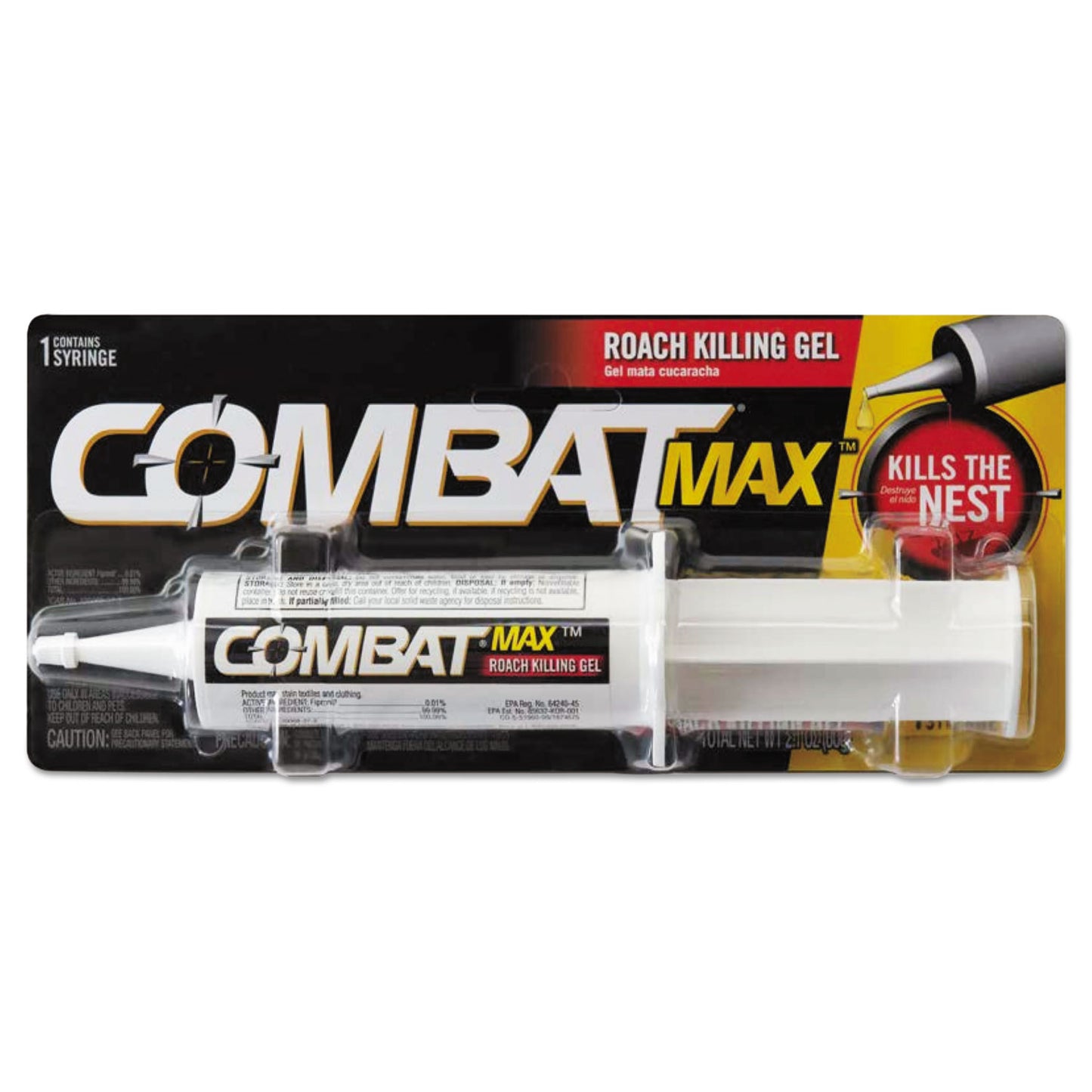 Combat Source Kill Max Roach Killing Gel, 2.1 oz Syringe, 12/Carton (05455)