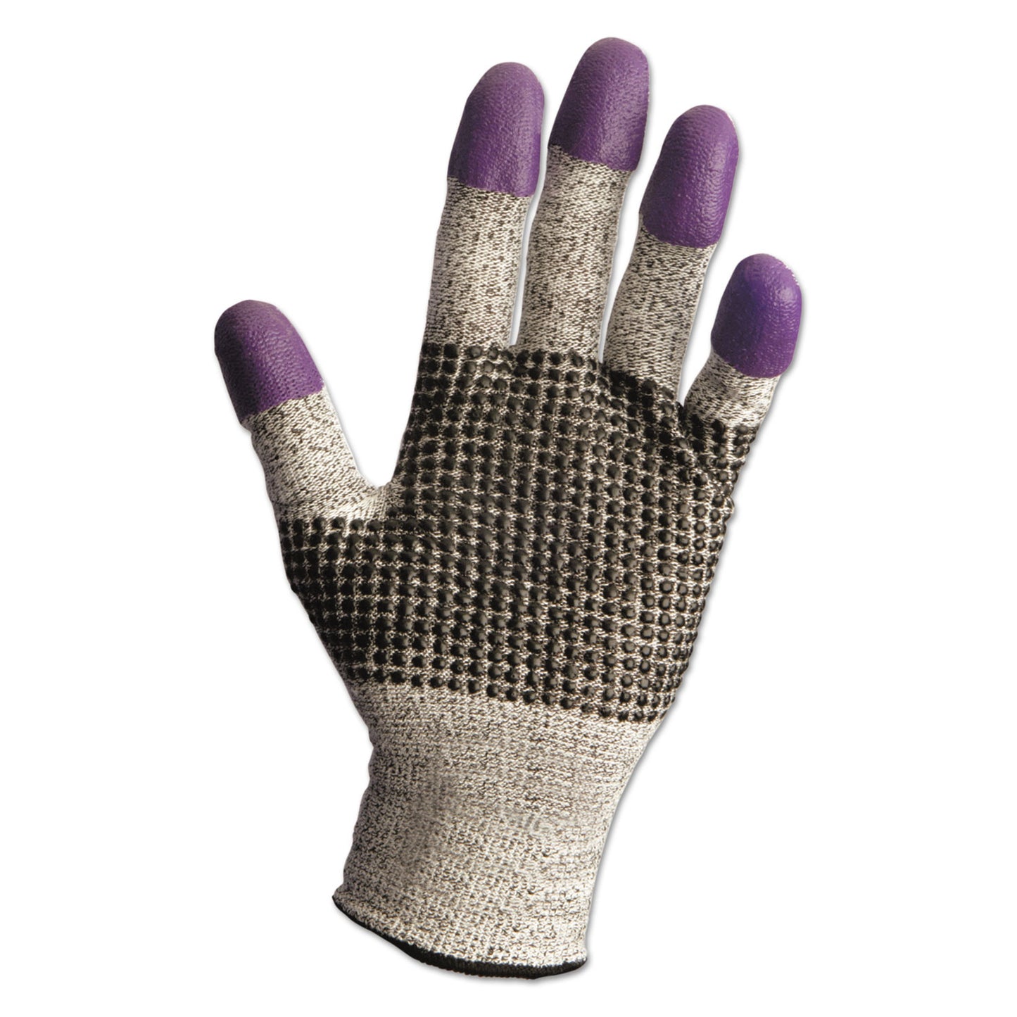 KleenGuard G60 Purple Nitrile Gloves, 230 mm Length, Medium/Size 8, Black/White, Pair (97431)