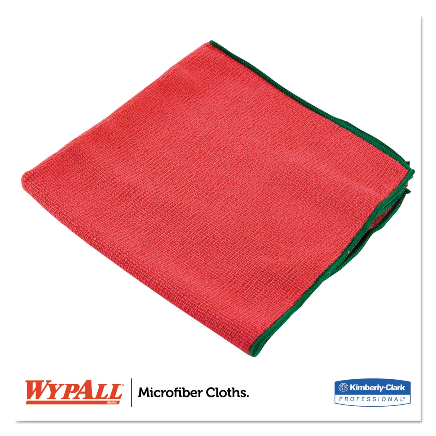 WypAll Microfiber Cloths, Reusable, 15.75 x 15.75, Red, 6/Pack, 4 Packs/Carton (83980)