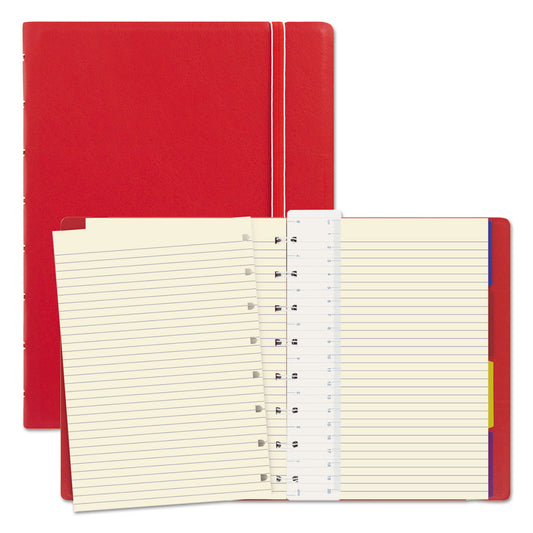 Filofax Notebook, 1-Subject, Medium/College Rule, Red Cover, (112) 8.25 x 5.81 Sheets (B115008U)