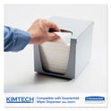 Kimtech SCOTTPURE Wipers, 1/4 Fold, 12 x 15, White, 100/Box, 4/Carton (06121)