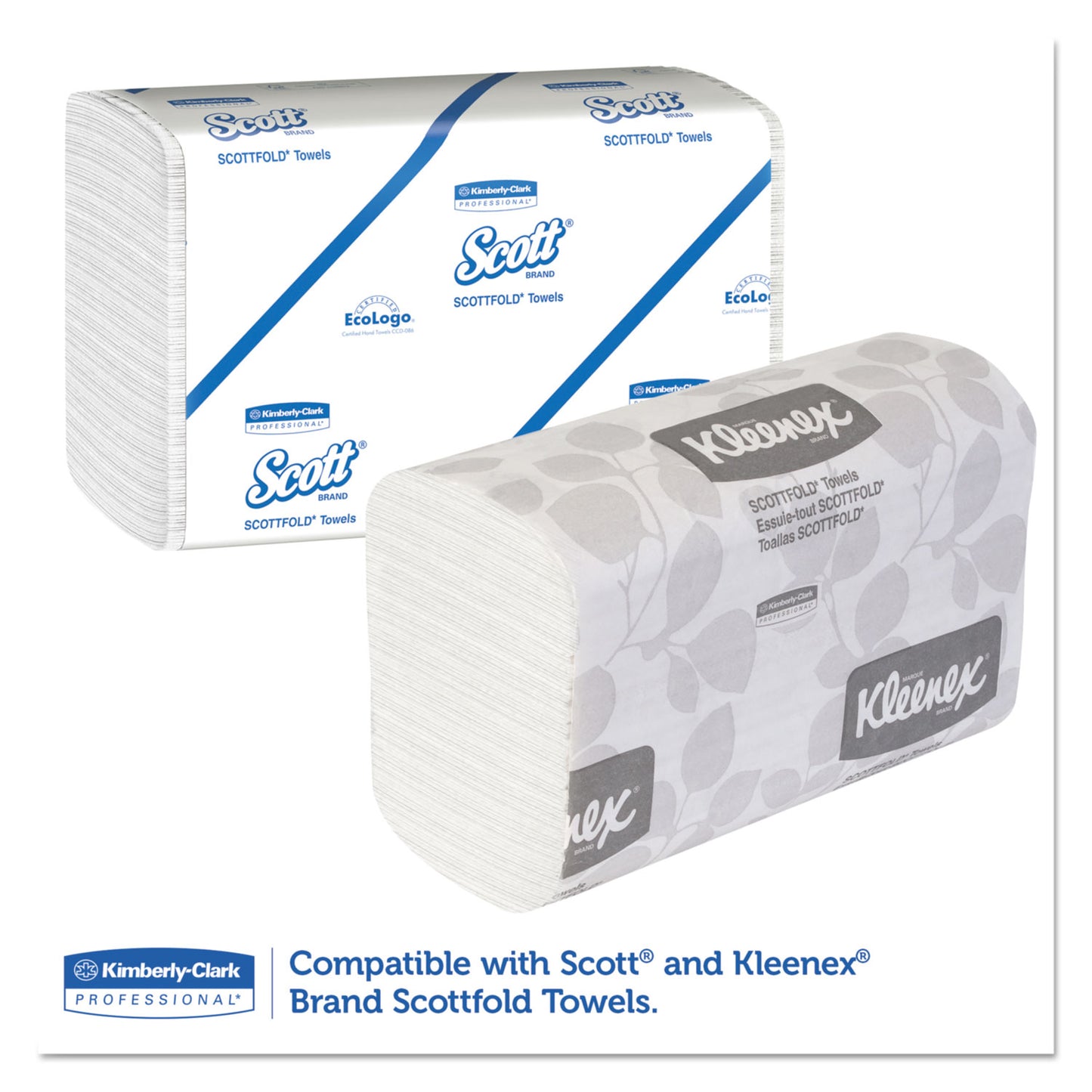 Kimberly-Clark Scottfold Compact Towel Dispenser, 10.75 x 4.75  x 9, Pearl White (09217)