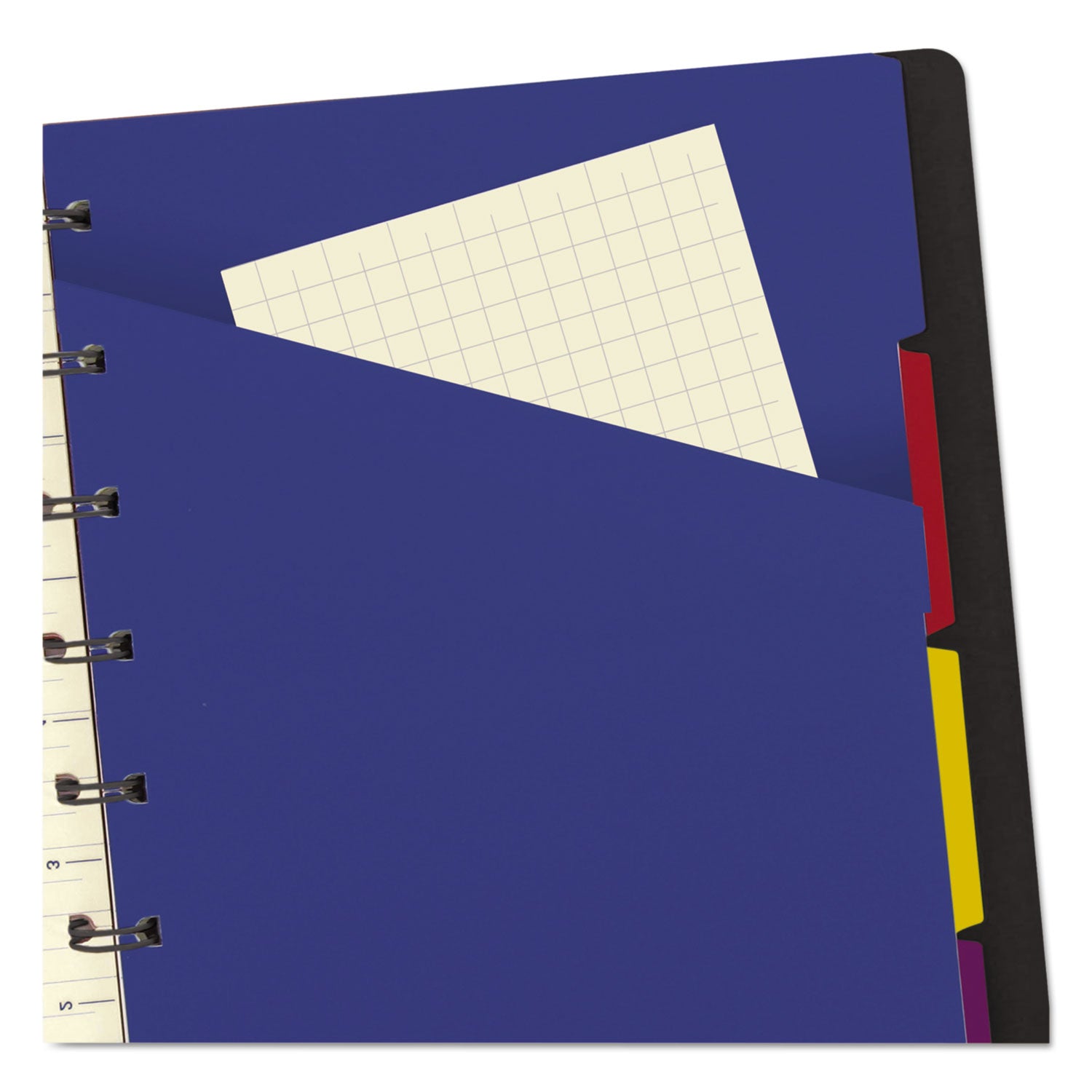 Filofax Notebook, 1-Subject, Medium/College Rule, Black Cover, (112) 8.25 x 5.81 Sheets (B115007U)