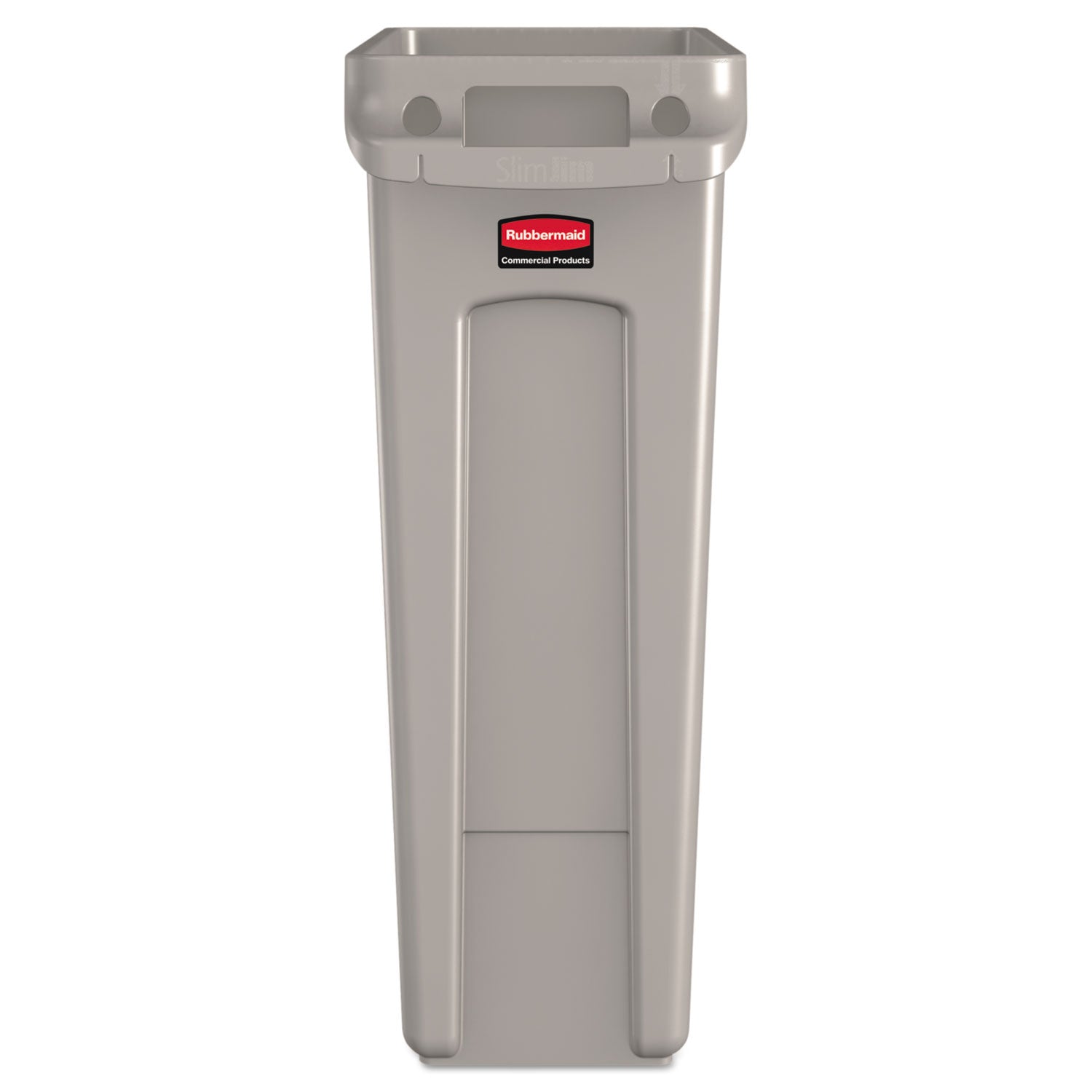 Rubbermaid Commercial Slim Jim with Venting Channels, 23 gal, Plastic, Beige (354060BG)