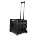 Universal Collapsible Mobile Storage Crate, Plastic, 18.25 x 15 x 18.25 to 39.37, Black (14110)
