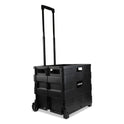 Universal Collapsible Mobile Storage Crate, Plastic, 18.25 x 15 x 18.25 to 39.37, Black (14110)