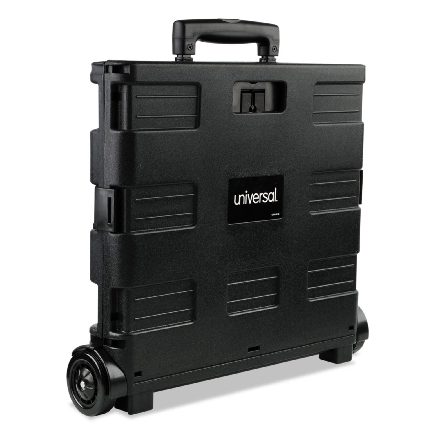Universal Collapsible Mobile Storage Crate, Plastic, 18.25 x 15 x 18.25 to 39.37, Black (14110)