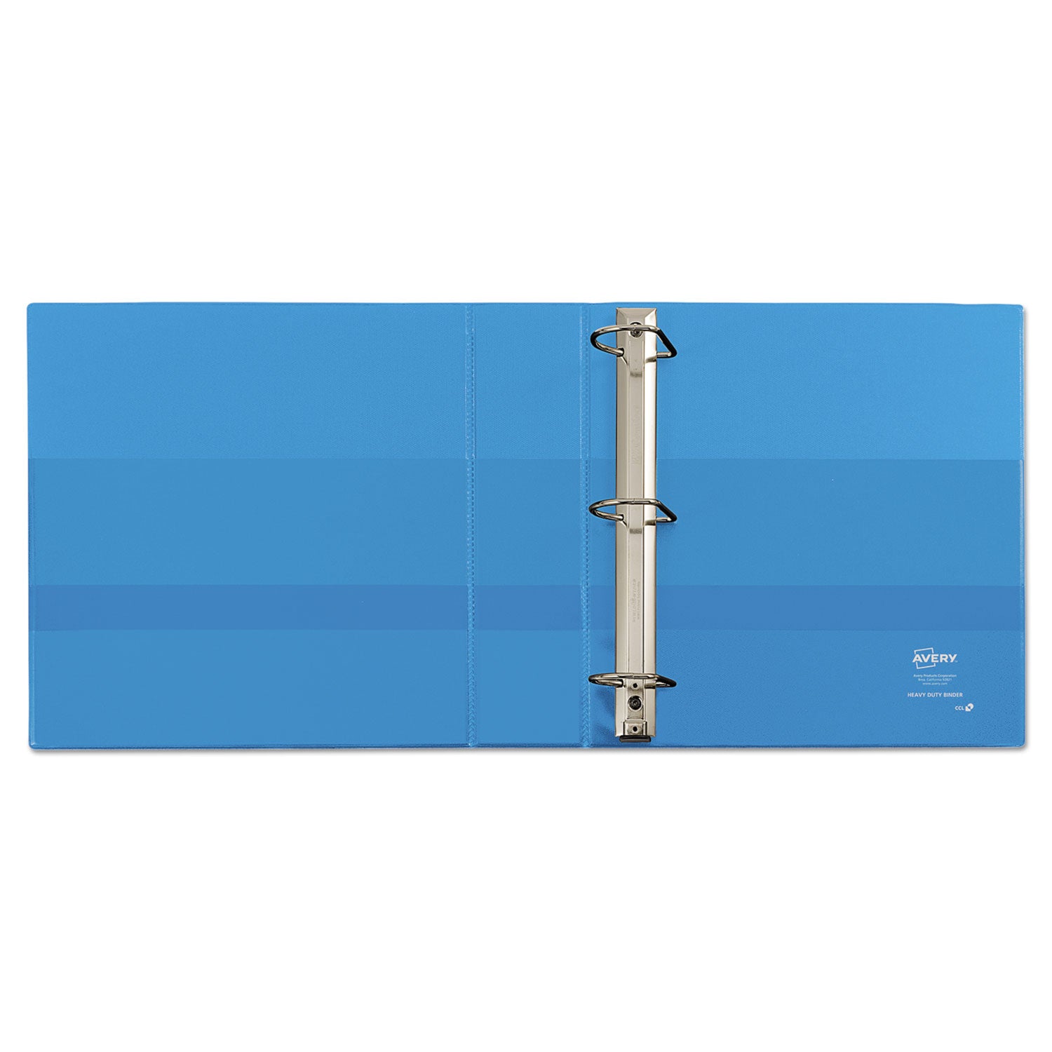 Avery Heavy-Duty Non Stick View Binder with DuraHinge and Slant Rings, 3 Rings, 2" Capacity, 11 x 8.5, Light Blue, (5501) (05501)