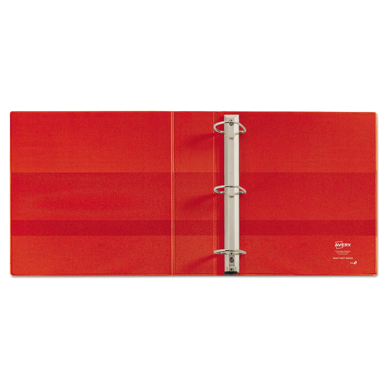 Avery Heavy-Duty Non-View Binder with DuraHinge and One Touch EZD Rings, 3 Rings, 2" Capacity, 11 x 8.5, Red (79582)