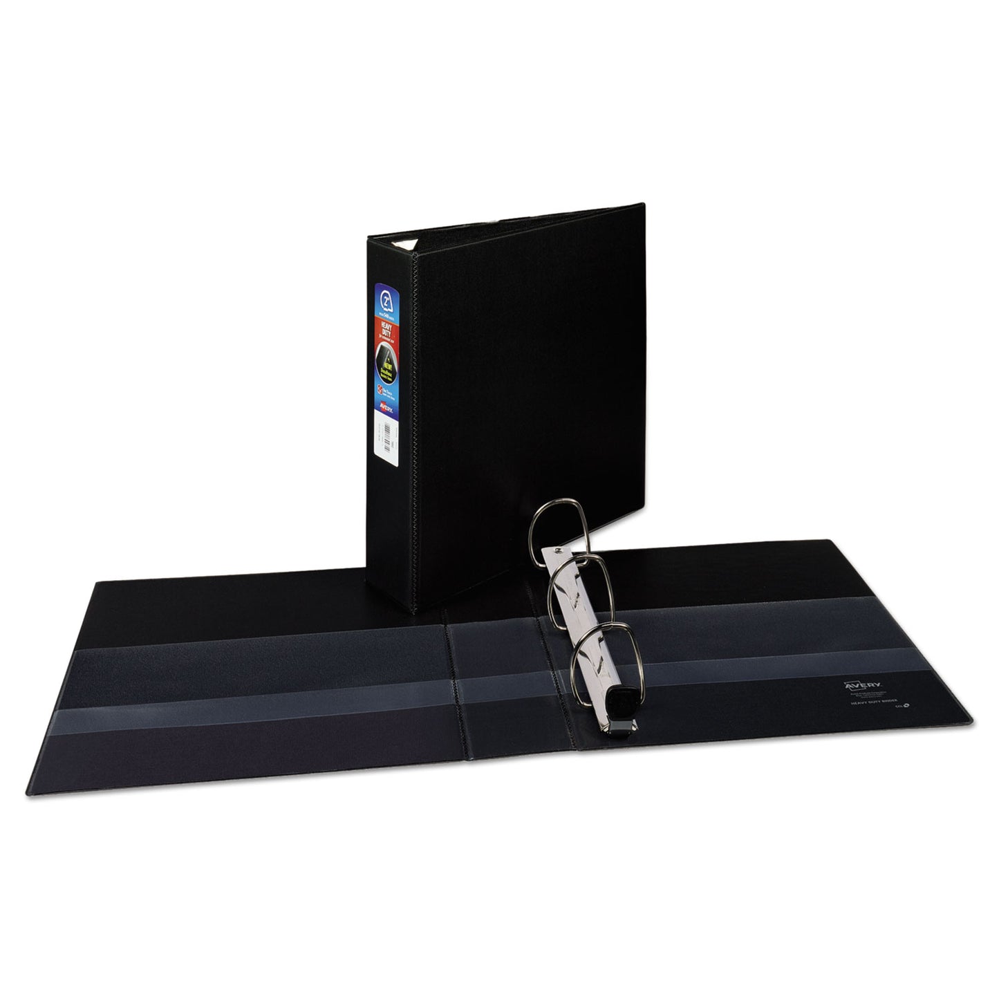 Avery Heavy-Duty Non-View Binder with DuraHinge and One Touch EZD Rings, 3 Rings, 2" Capacity, 11 x 8.5, Black (79982)