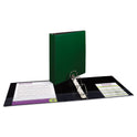 Avery Durable Non-View Binder with DuraHinge and Slant Rings, 3 Rings, 2" Capacity, 11 x 8.5, Green (27553)