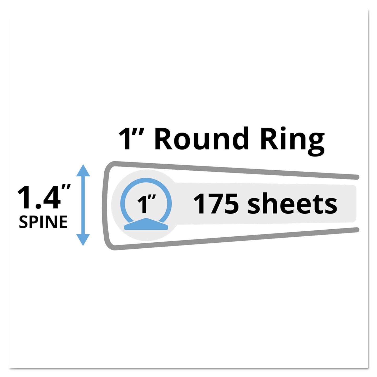 Avery Mini Size Durable View Binder with Round Rings, 3 Rings, 1" Capacity, 8.5 x 5.5, White (17116)